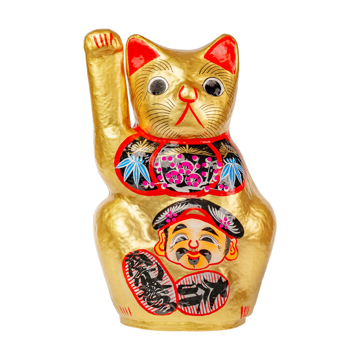 招き猫 金 40cm(右手)