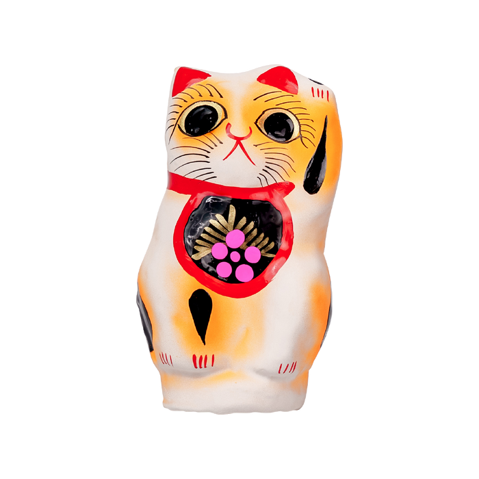 招き猫 白 11cm(左手)