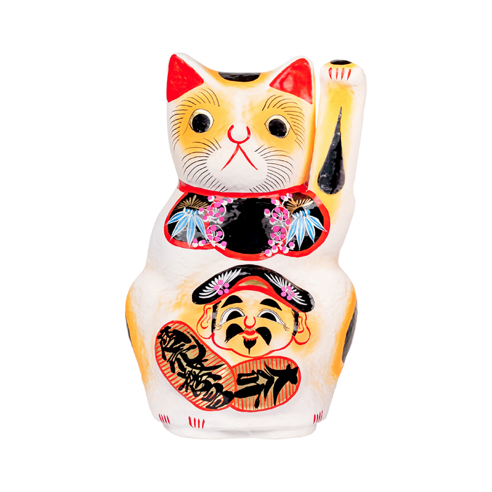 招き猫 白 40cm(左手)