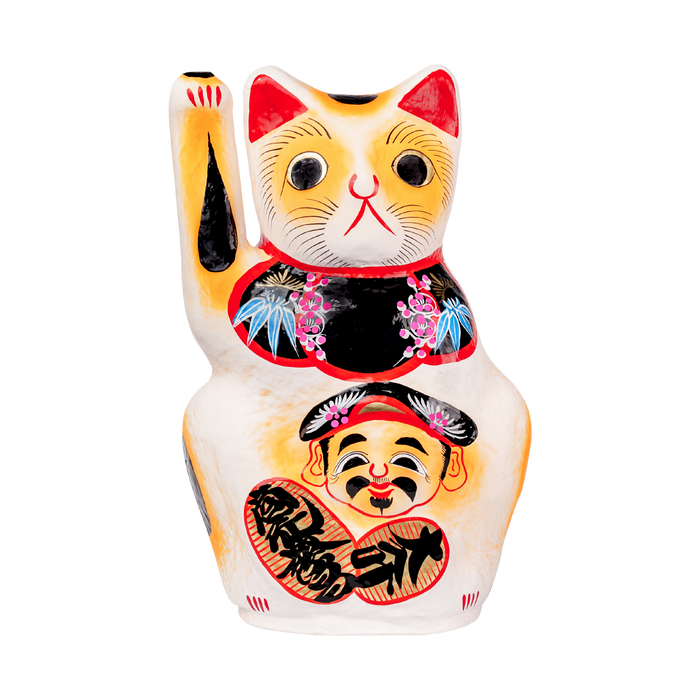 招き猫 白 40cm(右手)