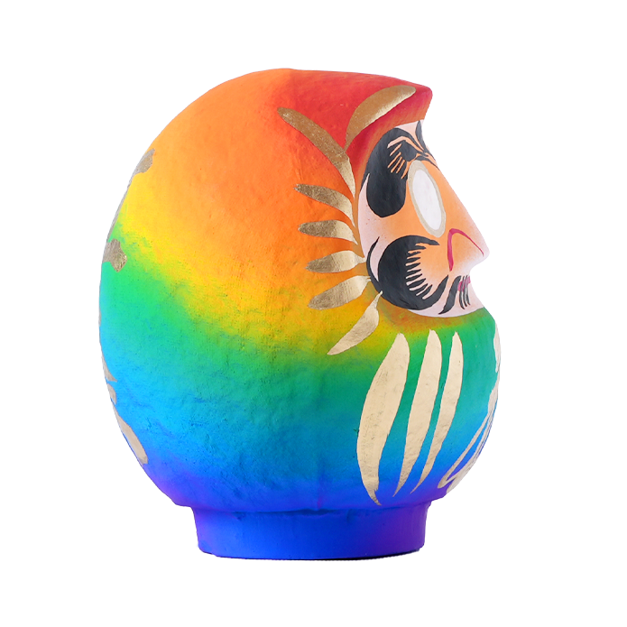 Feliz arcoirbow daruma 12cm