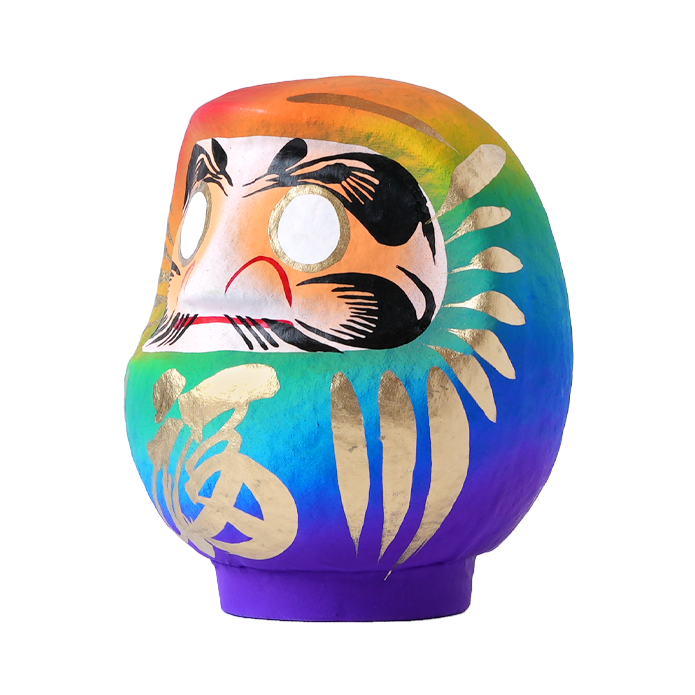 Feliz arcoirbow daruma 12cm