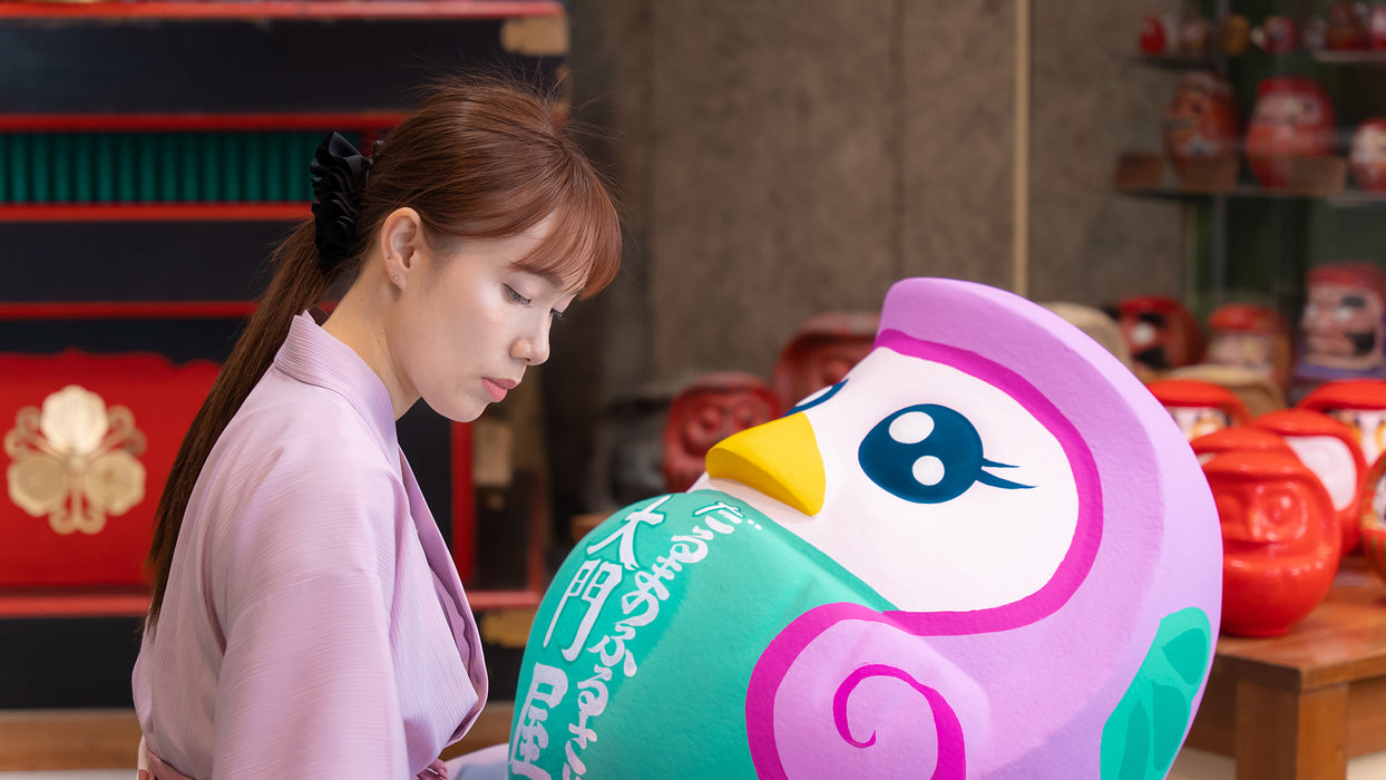 Nombre -in Amabier Daruma Pink (30 cm ~ 50 cm)