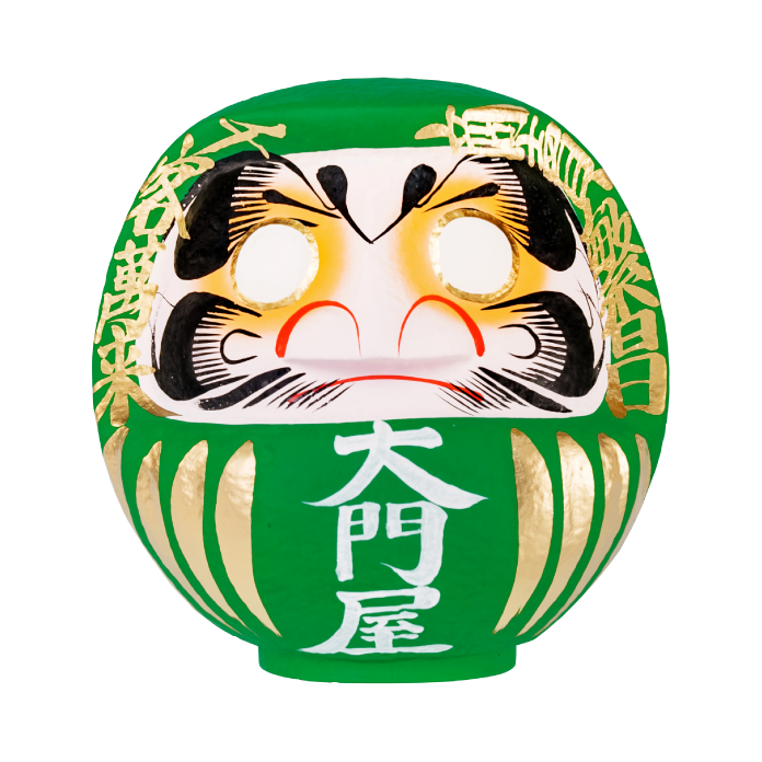 カラー名入れだるま 緑【ご家庭用】