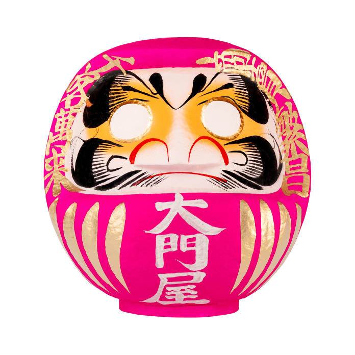カラー名入れだるま ピンク【ご家庭用】