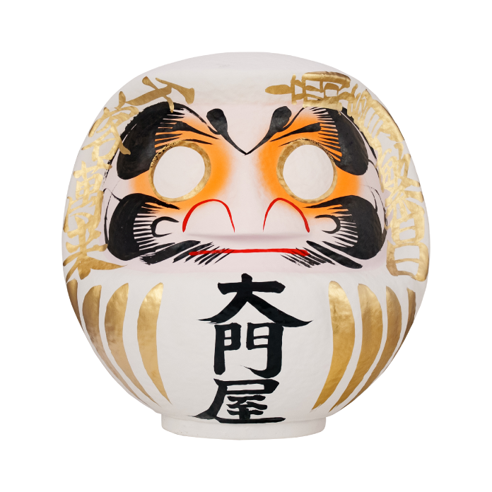 カラー名入れだるま 白【ご家庭用】