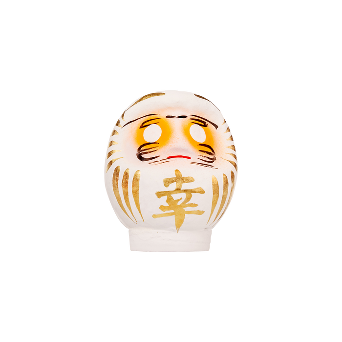 Little happiness Daruma (white and red)